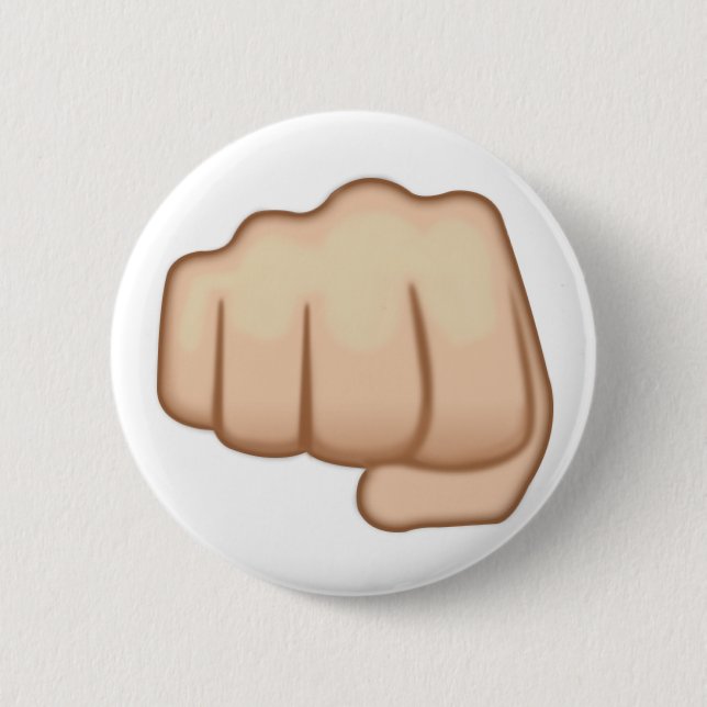 Fisted Hand Sign Emoji Button (Front)