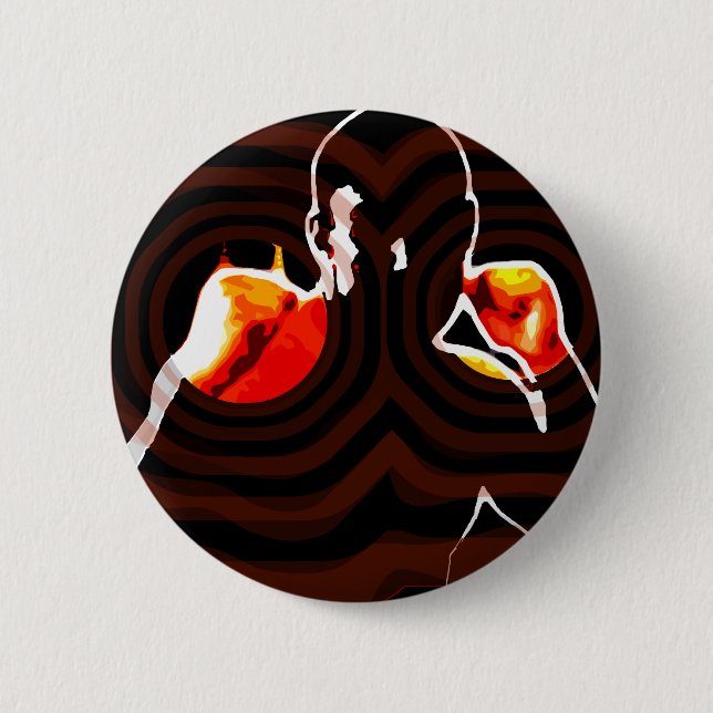 fists of fire. pinback button (Front)