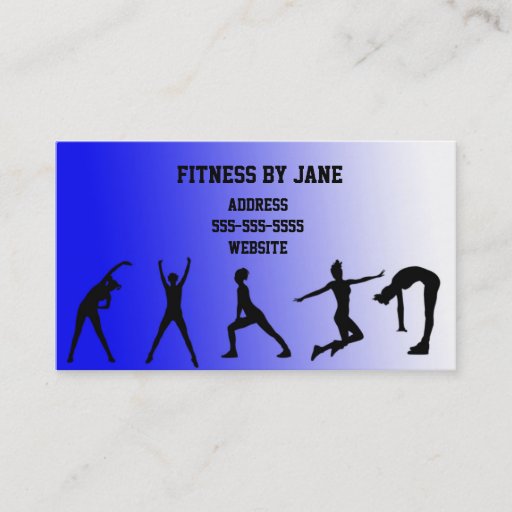 Customizable fit blue business card templates