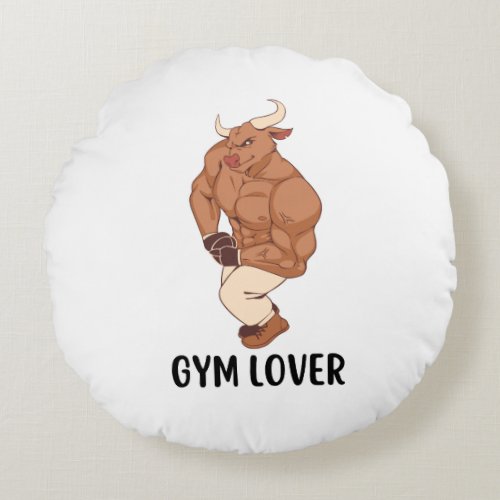 Fit  Fabulous Gym Lover Collection Round Pillow