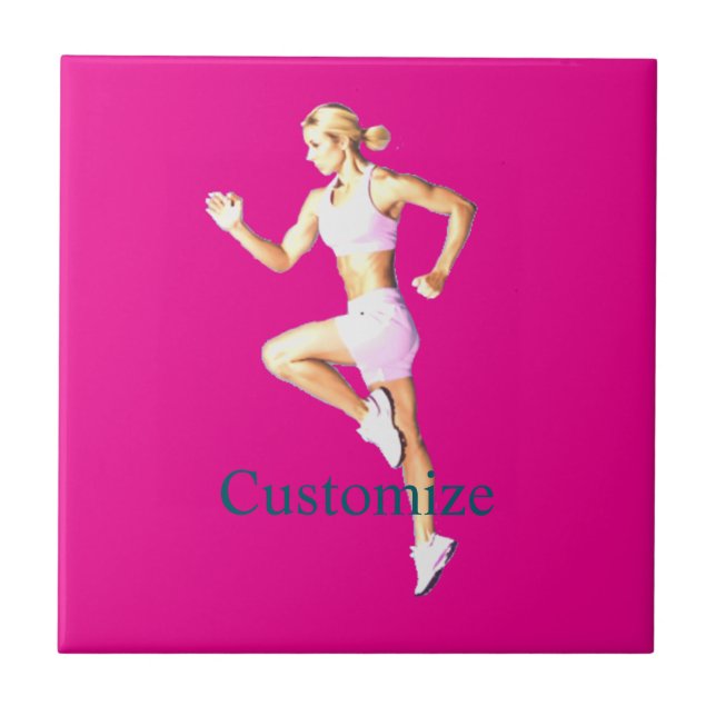 Fit Female Boxer Thunder_Cove Ceramic Tile (Front)