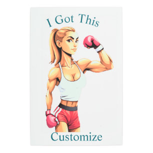 Fit Female Boxer Thunder_Cove Metal Print