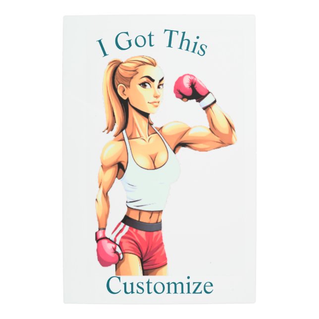 Fit Female Boxer Thunder_Cove Metal Print (Front)