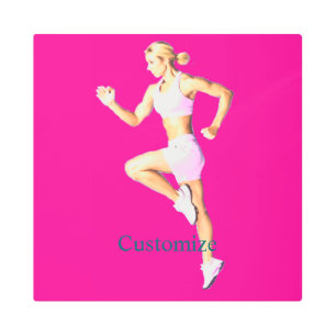 Fit Female Boxer Thunder_Cove Metal Print