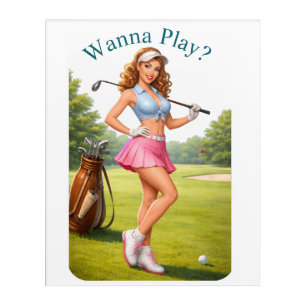 Fit Female Golfer Thunder_Cove Acrylic Print