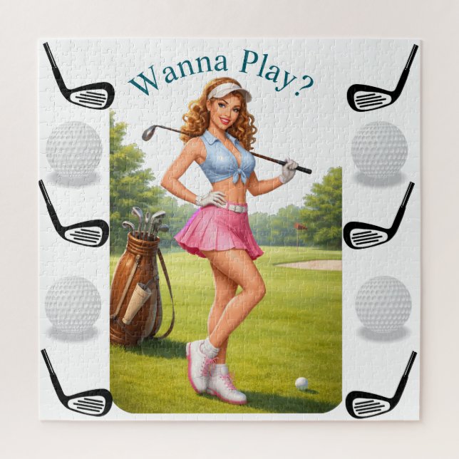 Fit Female Golfer Thunder_Cove Jigsaw Puzzle (Vertical)