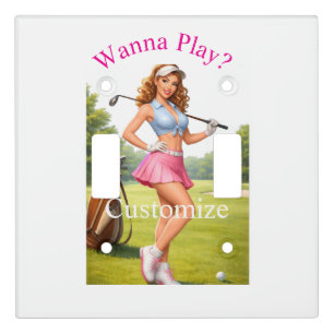 Fit Female Golfer Thunder_Cove Light Switch Cover