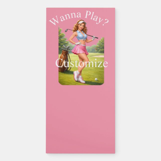 Fit Female Golfer Thunder_Cove Magnetic Notepad (Front)