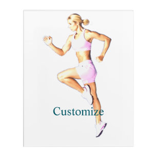 Fit Female Runner Thunder_Cove Acrylic Print