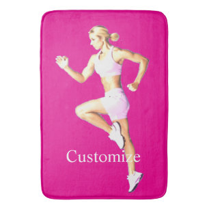 Fit Female Runner Thunder_Cove Bath Mat