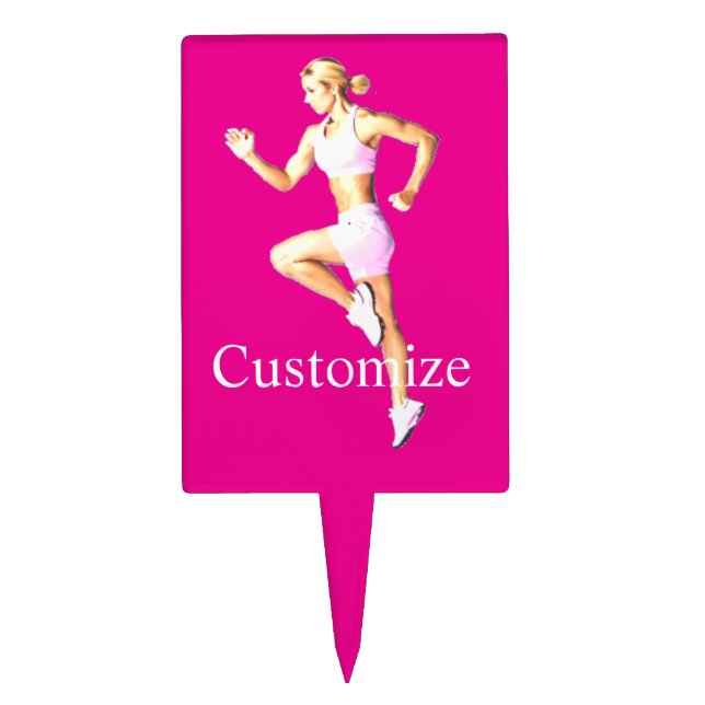 Fit Female Runner Thunder_Cove Cake Topper (Front)