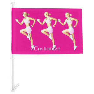 Fit Female Runner Thunder_Cove Car Flag
