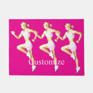 Fit Female Runner Thunder_Cove Doormat