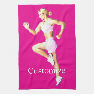 Fit Female Runner Thunder_Cove Kitchen Towel