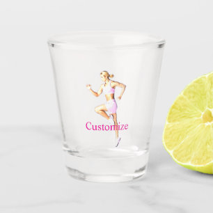 Fit Female Runner Thunder_Cove Shot Glass