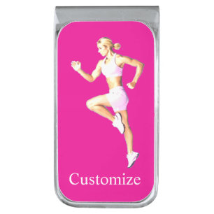 Fit Female Runner Thunder_Cove Silver Finish Money Clip