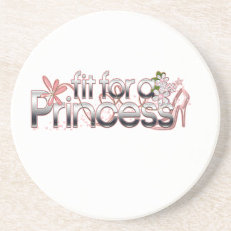 Fit for a Princess Girl Glass Slipper Sandstone Coaster