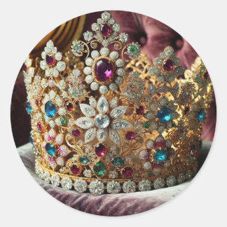 Fit for a Queen - Queen Esther Crown Classic Round Sticker