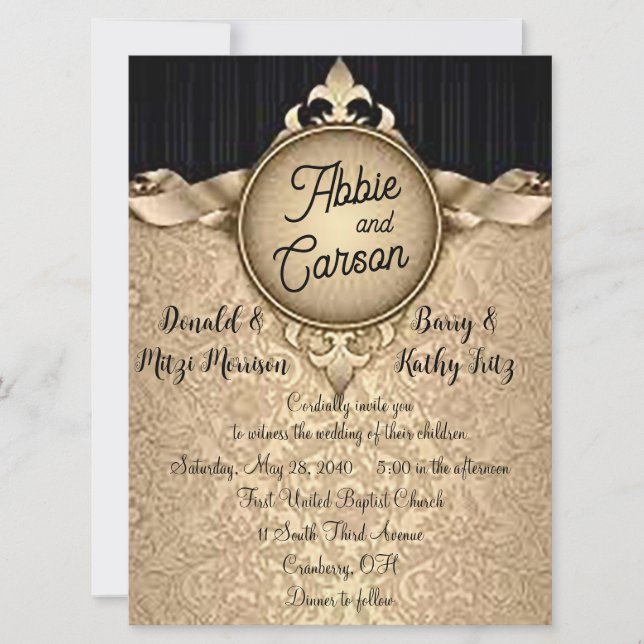 Fit for Royalty Wedding Invitation (Front)