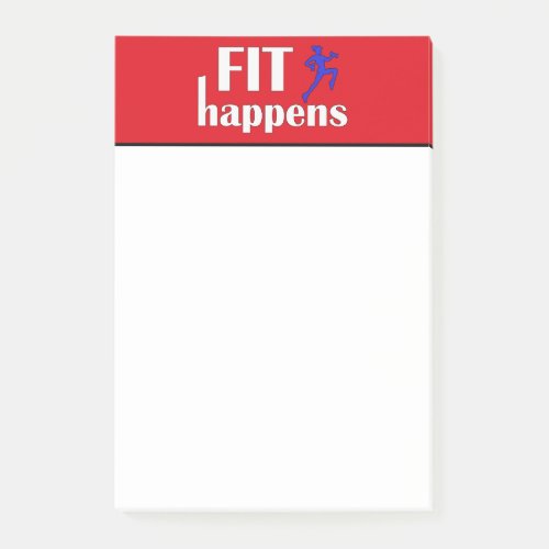 Fit Happens Workout Motivation Post_it Notes