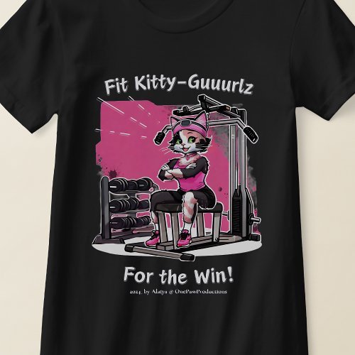 Fit Kitty Gurl Pink  T_Shirt