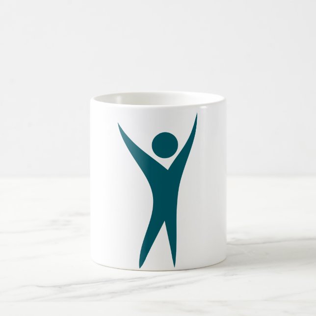 Fit Man Icon Vector Coffee Mug (Center)