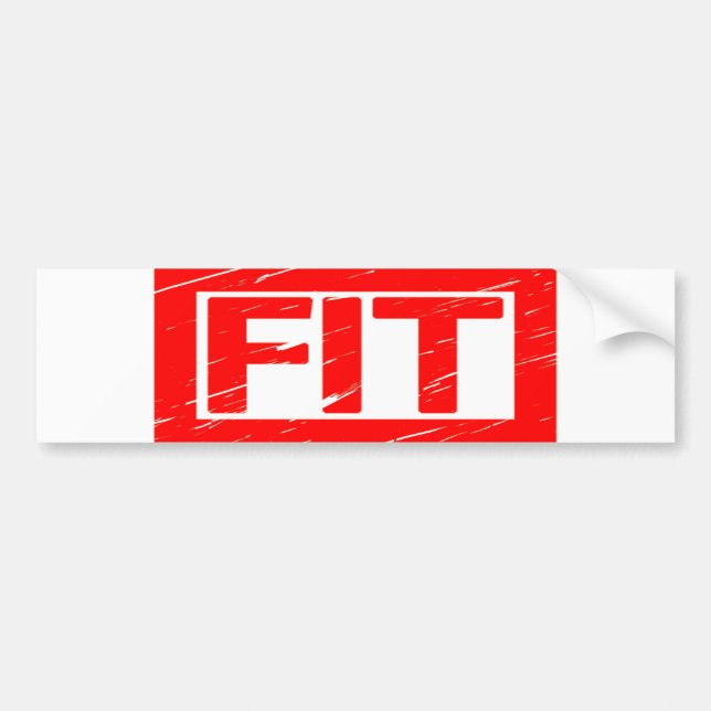Fit Stamp Bumper Sticker (Front)