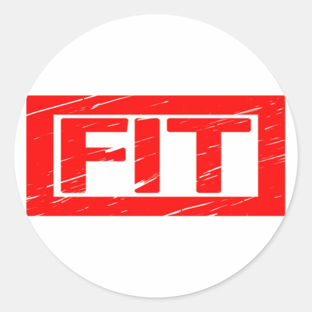 Fit Stamp Classic Round Sticker (Front)