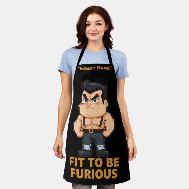 Fit to be Furious Apron (Worn)