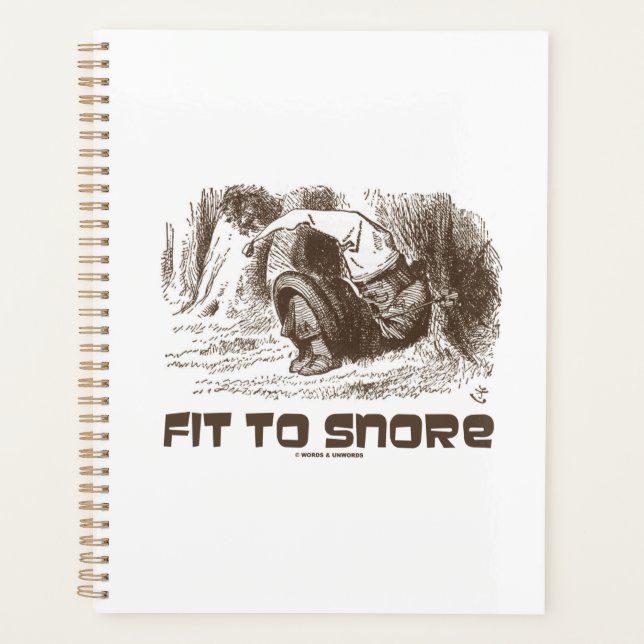 Fit To Snore Red King Snoring Sleeping Wonderland Planner (Front)