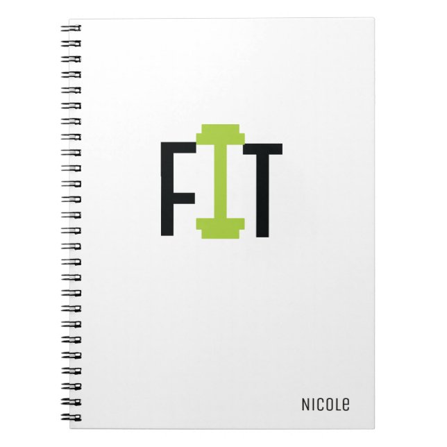 FIT Workout Fitness Custom Personalized Journal (Front)