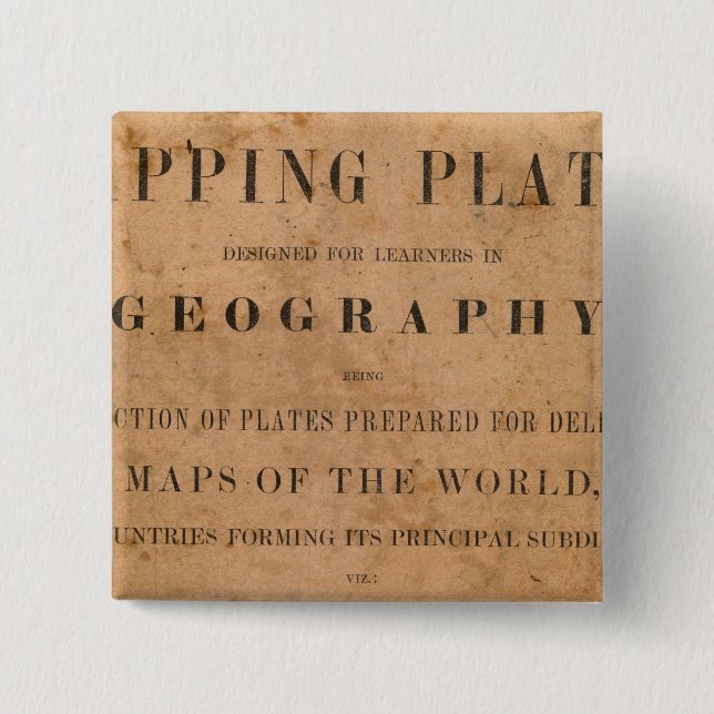 Fitch's mapping plates button (Front)
