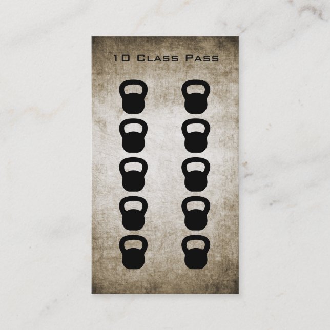 Fitness 10 Class Pass Card (Front)