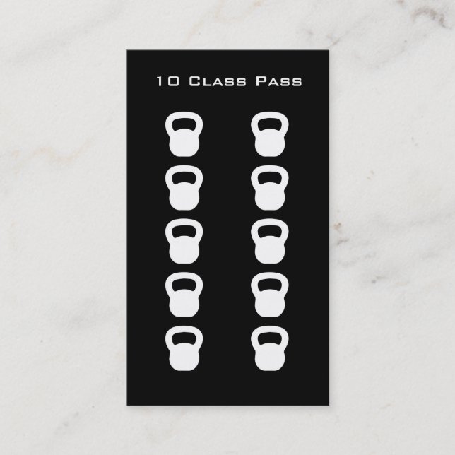 Fitness 10 Class Pass Card (Front)