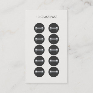 Fitness 10 Class Pass Card