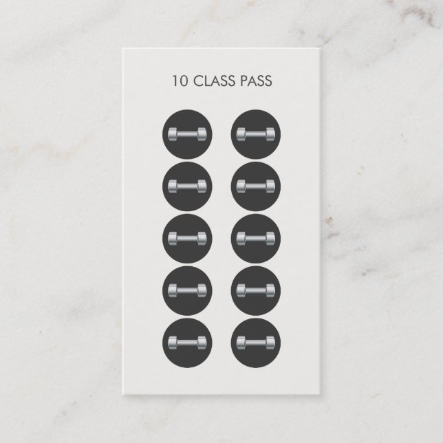 Fitness 10 Class Pass Card (Front)