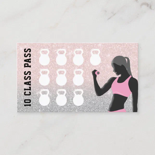 Fitness 10 Class Pass Personal Trainer Loyalty Zazzle