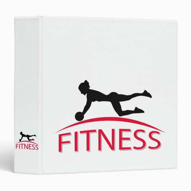 Fitness 3 Ring Binder (Front/Spine)