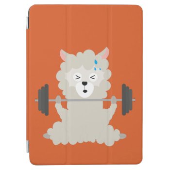 Fitness Alpaca With Weights Ipad Air Cover by i_love_cotton at Zazzle