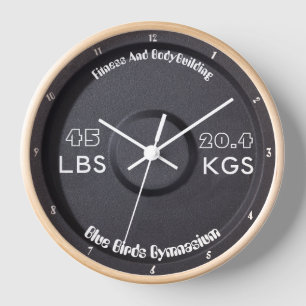 Fitness And Bodybuilding Gymnasium 45 LBS/20.4KGS  Clock