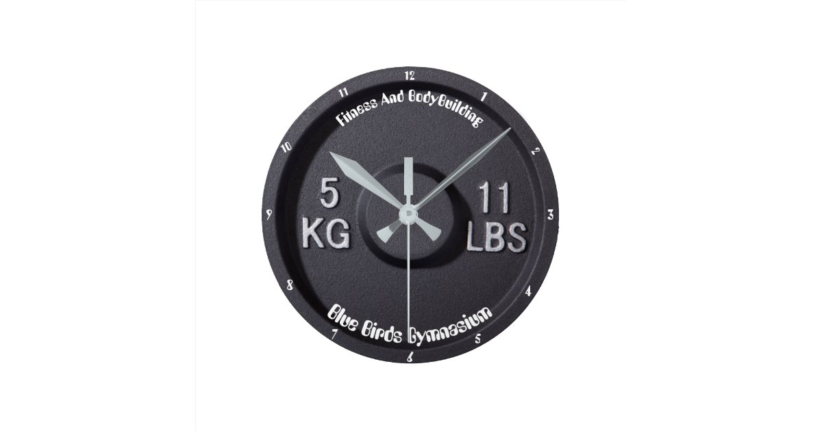 Fitness And Bodybuilding Gymnasium Clock Zazzle