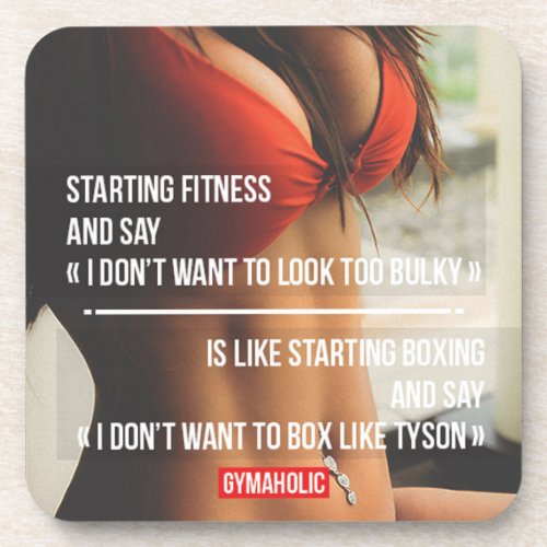 Fitness and Bodybuilding Motivation Beverage Coaster