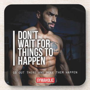 Fitness and Bodybuilding Motivation Beverage Coaster
