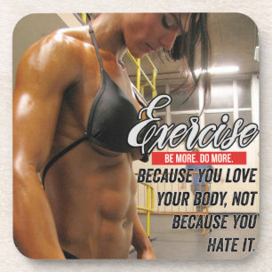 Fitness and Bodybuilding Motivation Beverage Coaster