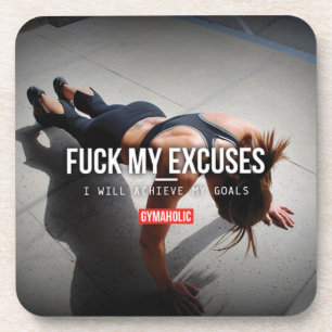 Fitness and Bodybuilding Motivation Beverage Coaster