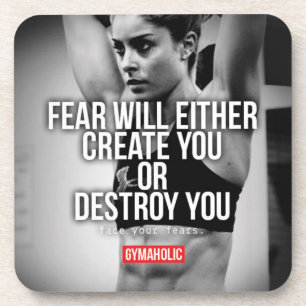 Fitness and Bodybuilding Motivation Beverage Coaster