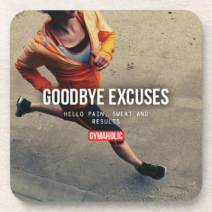 Fitness and Bodybuilding Motivation Beverage Coaster