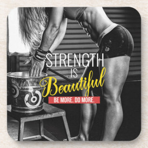 Fitness and Bodybuilding Motivation Beverage Coaster