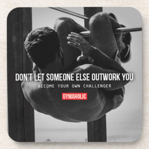 Fitness and Bodybuilding Motivation Beverage Coaster