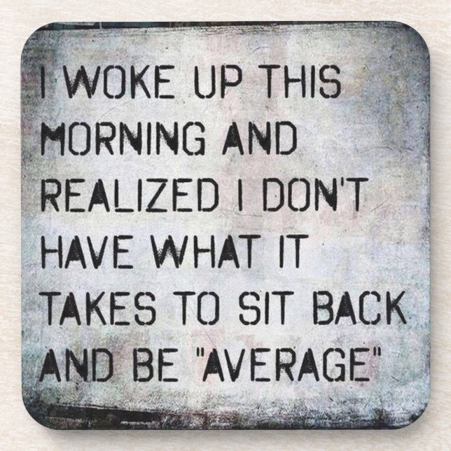 Fitness and Bodybuilding Motivation Beverage Coaster (Front)